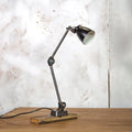 EDL two-arm machinist lamp, polished, 1950s | Blitzcraft Vintage