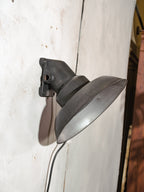 Vintage Farmhouse Wall Lamp, Unique Industrial Factory Lighting, Machine Black Sconce with Patina