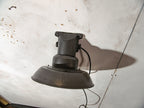 Vintage Farmhouse Wall Lamp, Unique Industrial Factory Lighting, Machine Black Sconce with Patina