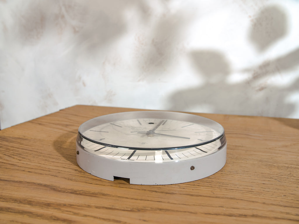 Retro TN 1970s Wall clock, Kitchen clockwork by Tele Norma West, made in Germany Plexiglass