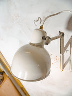 White Scissor Lamp 1940s by ADEM Large model, Bauhaus Dutch designer Harmonica Wall lighting