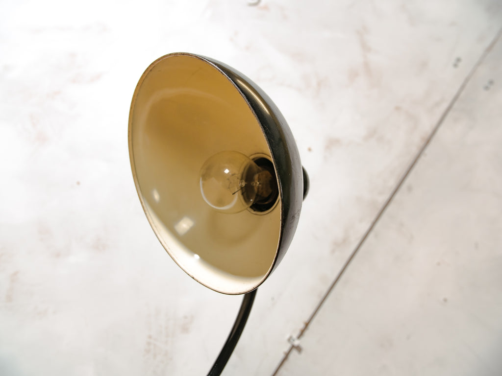 Kaiser Idell 6556 Desk Lamp Black, Bauhaus design by Christian Dell, 1940s Vintage Table lighting, Super Lampshade