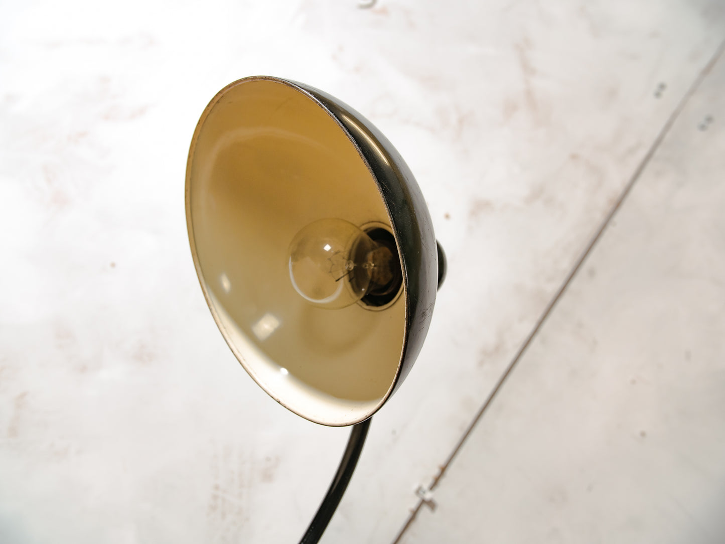 Kaiser Idell 6556 Desk Lamp Black, Bauhaus design by Christian Dell, 1940s Vintage Table lighting, Super Lampshade