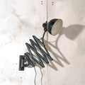 Kaiser Idell Model 6614 Scissor Lamp, Satin Black renovated Bauhaus Wall lighting, design by Christian Dell
