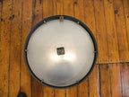 Large 1950s Vintage Factory Wall Clock by TN, Ø55 CM diameter, Satin Black Industrial Telefonbau und Normalzeit Station Timekeeper