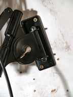 Kaiser Idell Model 6614 Scissor Lamp, Satin Black renovated Bauhaus Wall lighting, design by Christian Dell