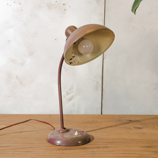 Brown Kaiser Idell 6556 Table Lamp, Bauhaus design by Christian Dell, 1940s Vintage Table lighting, Super Lampshade