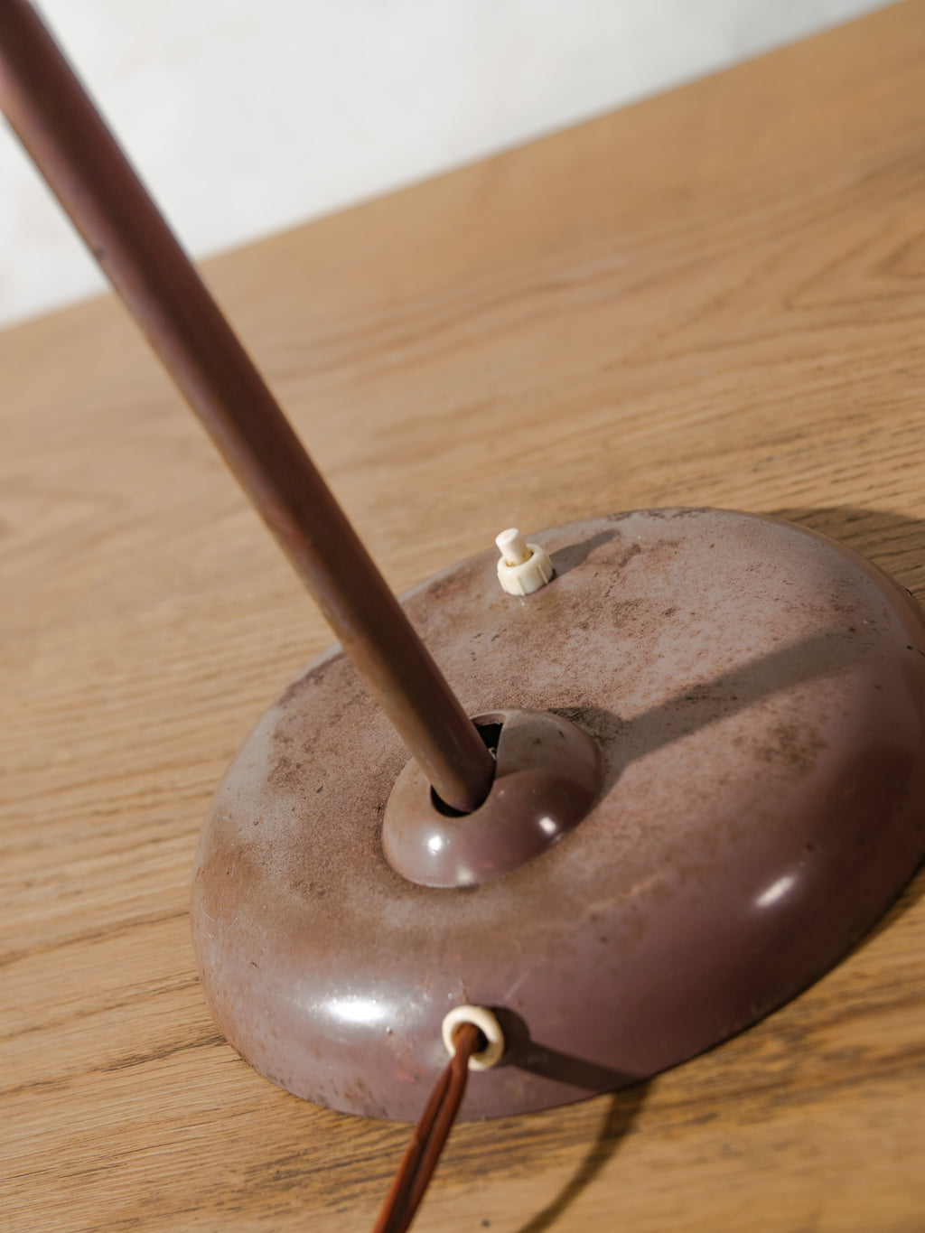 Brown Kaiser Idell 6556 Table Lamp, Bauhaus design by Christian Dell, 1940s Vintage Table lighting, Super Lampshade