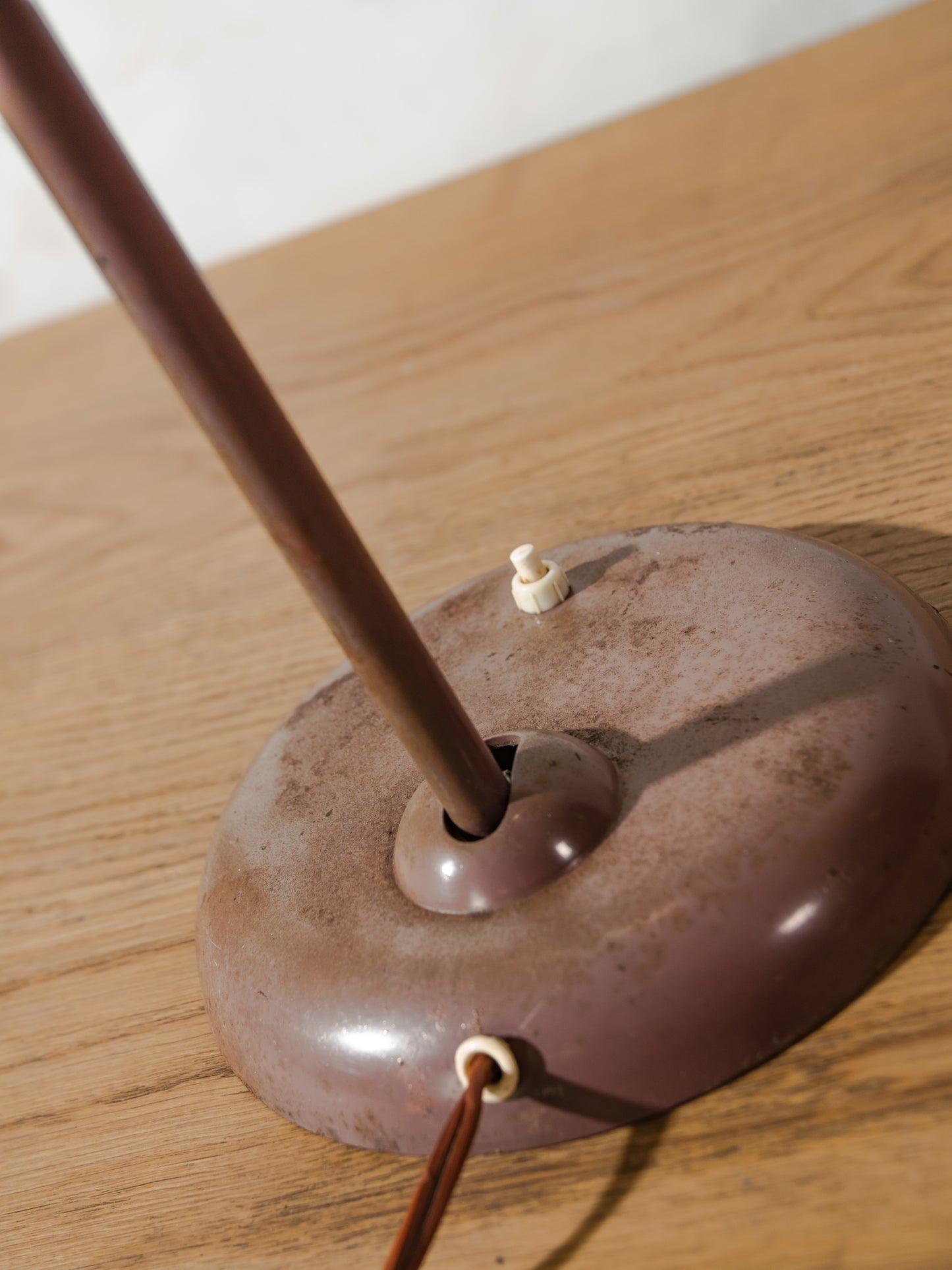 Brown Kaiser Idell 6556 Table Lamp, Bauhaus design by Christian Dell, 1940s Vintage Table lighting, Super Lampshade
