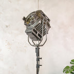 Vintage ARRI 2KW Arnold & Richter Cinema Spotlight Floor Lamp: Hollywood Theater Lighting, Patina