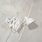 White 1930s Kaiser Idell 6718 Scissor Lamp,Restored Bauhaus Wall lighting, Antique light designed by Christian Dell