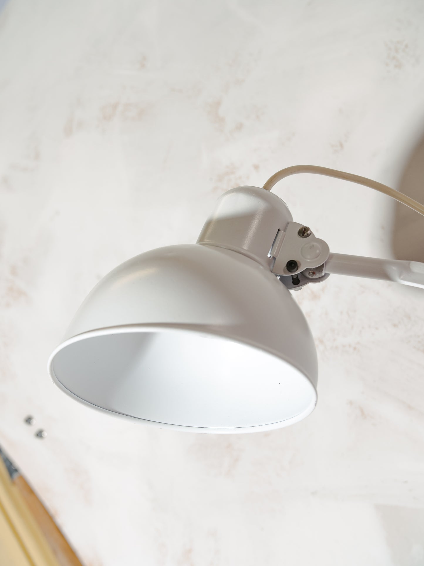 White 1930s Kaiser Idell 6718 Scissor Lamp,Restored Bauhaus Wall lighting, Antique light designed by Christian Dell