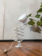 White 1930s Kaiser Idell 6718 Scissor Lamp,Restored Bauhaus Wall lighting, Antique light designed by Christian Dell