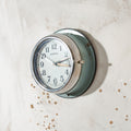 Kappa Vintage Blue Industrial Steel Slave Wall clock, Quartz Maritime Nautical ship Time clock produced in Korea