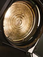 Vintage Berkey Italia Film Spotlight Floor Lamp on Industrial Tripod | Hollywood Studio Light | Cinematographer Decor