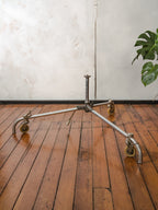 Vintage Berlebach DDR Studio Tripod Dolly Rolling Stand on wheels | 1970s-80s UNI 800 | Industrial Photography Film Equipment