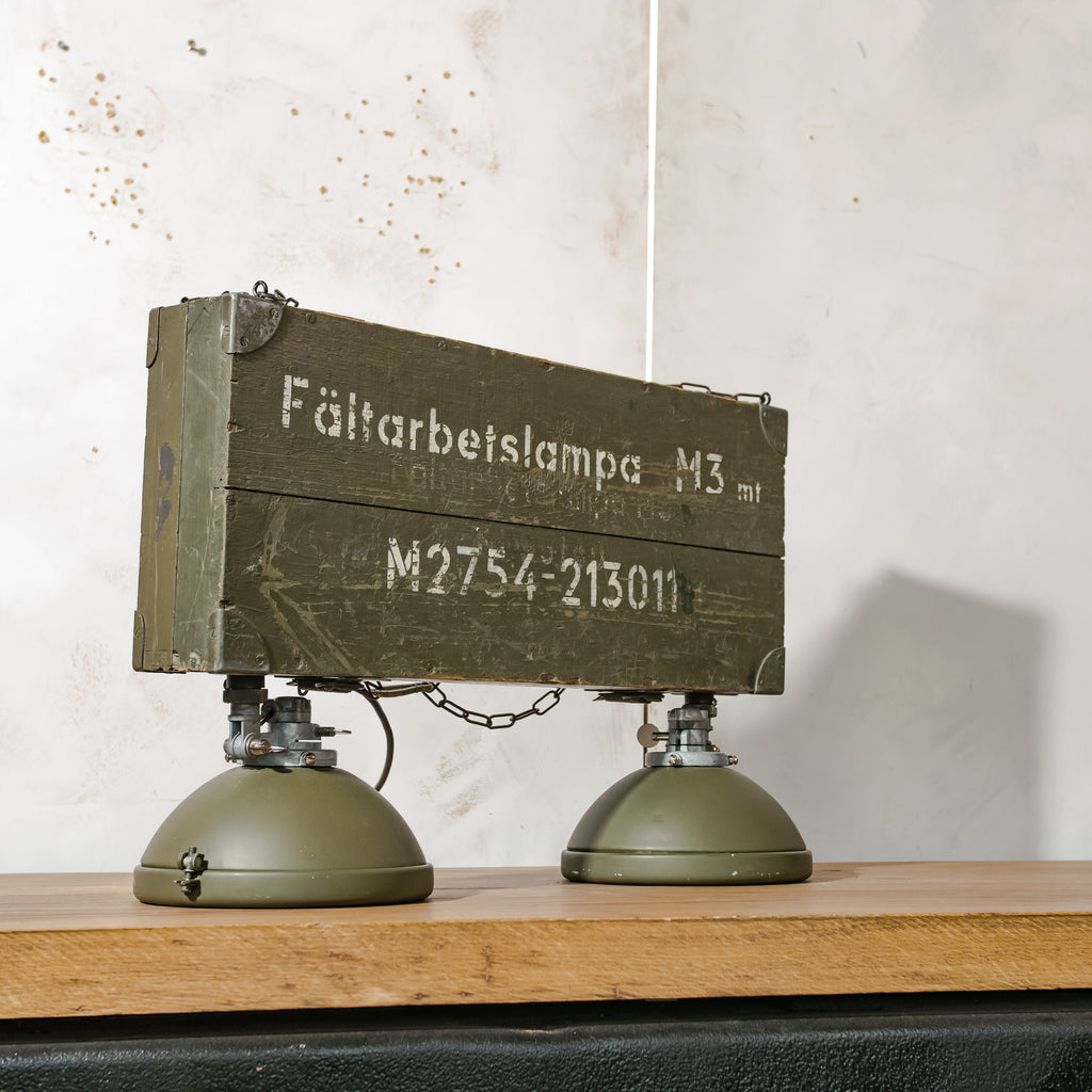 One-of-a-Kind Industrial Rustic Pendant Light, Unique Vintage Army Crates & Field Lamps, Adjustable Chandelier Bar Pool Table Lamp