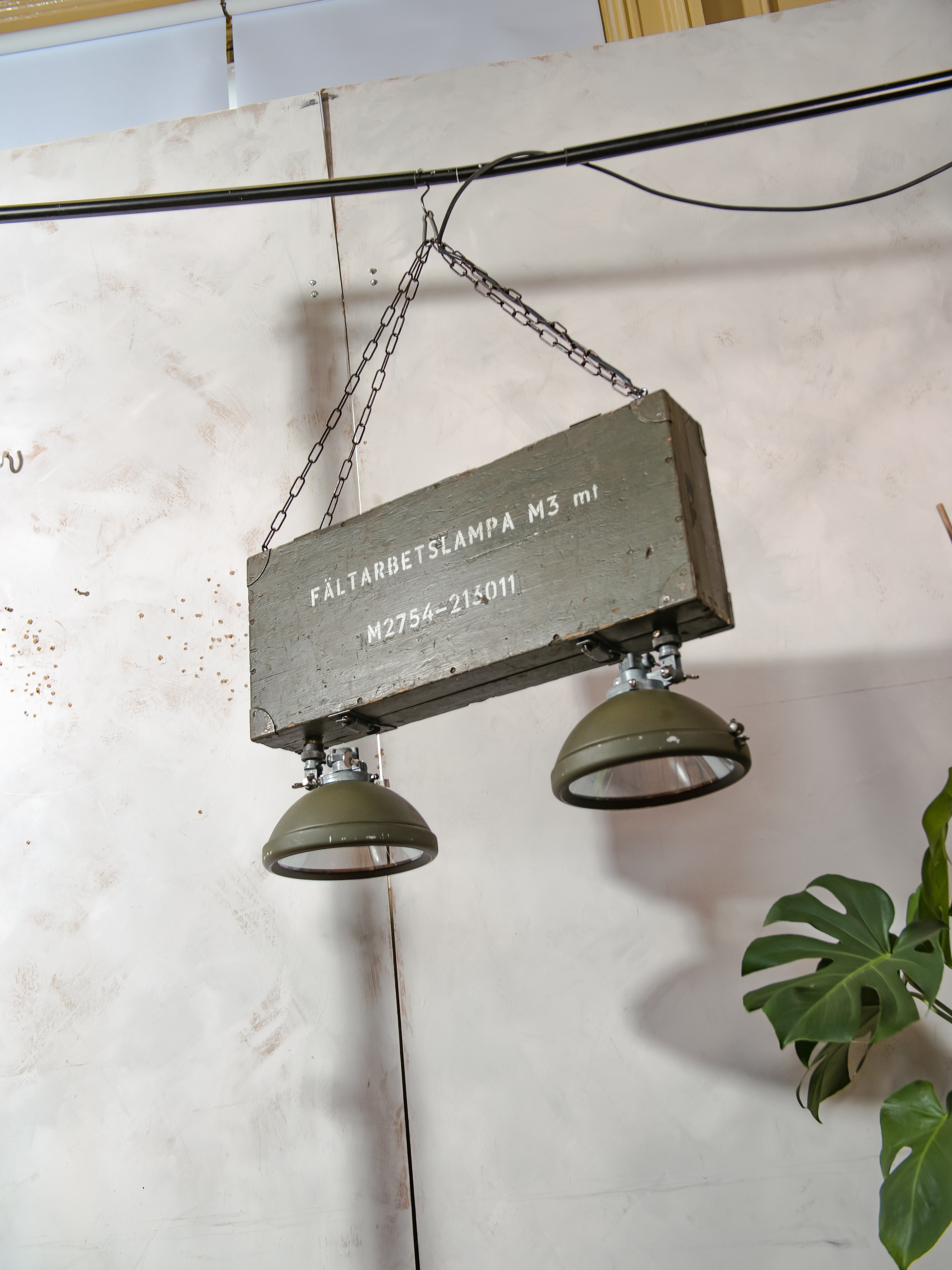 One-of-a-Kind Industrial Rustic Pendant Light, Unique Vintage Army Crates & Field Lamps, Adjustable Chandelier Bar Pool Table Lamp