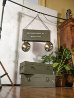 One-of-a-Kind Industrial Rustic Pendant Light, Unique Vintage Army Crates & Field Lamps, Adjustable Chandelier Bar Pool Table Lamp
