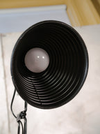 1940s Reif Dresden Scissor Lamp, Renovated Bauhaus Wall Light, Black Industrial Adjustable Lamp with Bakelite Shade, Rare Vintage Lighting