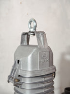 Vintage industrial Pendant Light Philips, Aluminum 1950s XXL Gray Factory Lamp - Cast Aluminium Kitchen Island lighting - Made in Holland