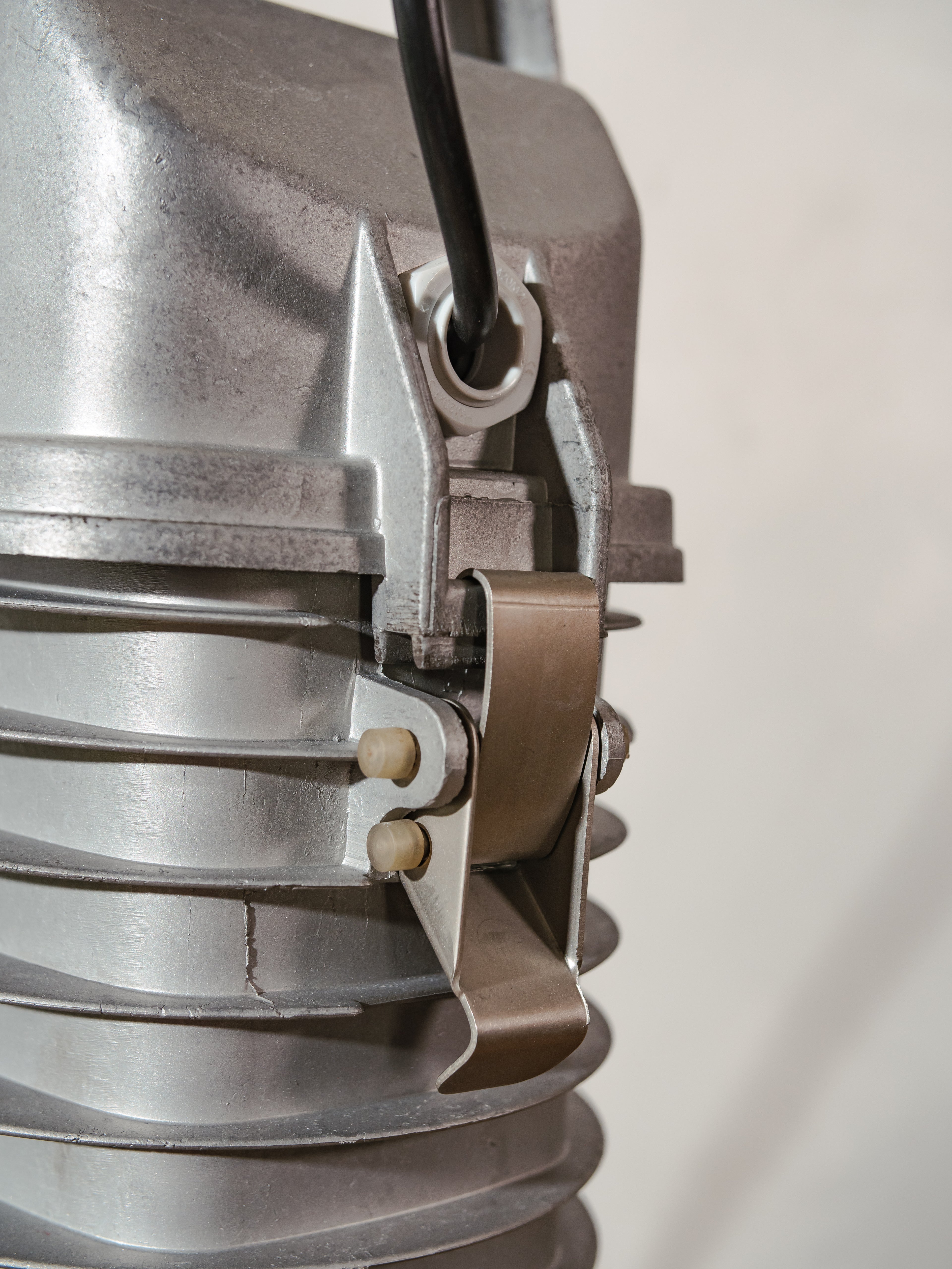 Vintage industrial Pendant Light Philips, Aluminum 1950s XXL Gray Factory Lamp - Cast Aluminium Kitchen Island lighting - Made in Holland