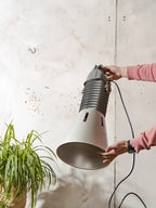 Vintage industrial Pendant Light Philips, Aluminum 1950s XXL Gray Factory Lamp - Cast Aluminium Kitchen Island lighting - Made in Holland