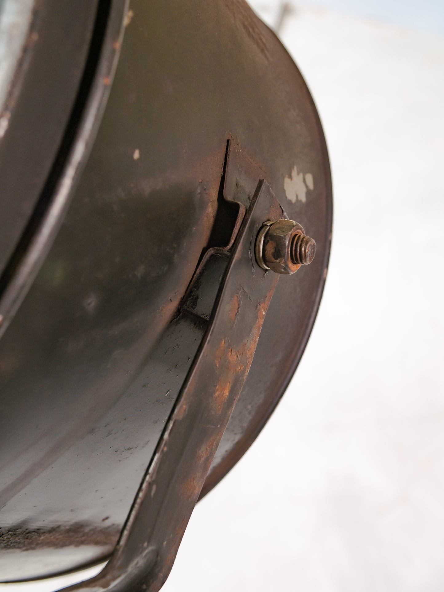 Vintage Military Ship Searchlight on Wooden Surveyors Tripod, Industrial Floor lamp Spotlight | One of a kind Tripod light