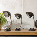Vintage Eric Kirkman Cole Bakelite Lamp, Model 11105, 1950s Bauhaus Desk Light, Adjustable Gooseneck Table designer Lighting