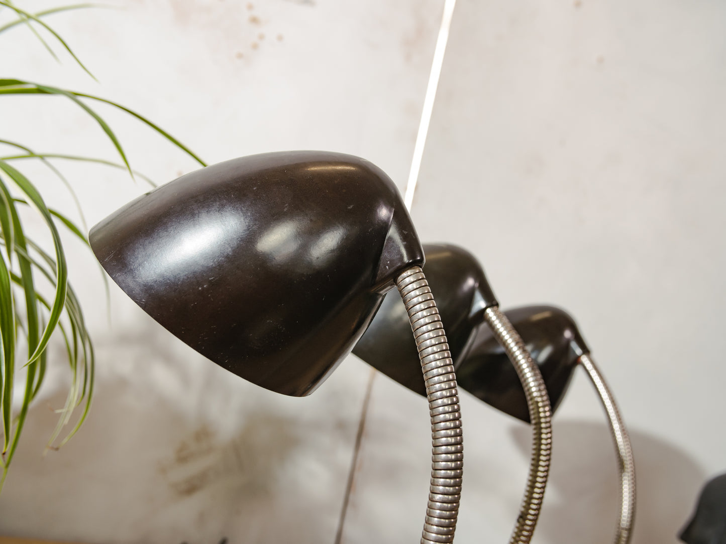 Vintage Eric Kirkman Cole bakelieten lamp, model 11105, Bauhaus bureaulamp uit de jaren 50, verstelbare zwanenhals tafel, designverlichting