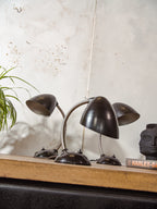 Vintage Eric Kirkman Cole Bakelite Lamp, Model 11105, 1950s Bauhaus Desk Light, Adjustable Gooseneck Table designer Lighting