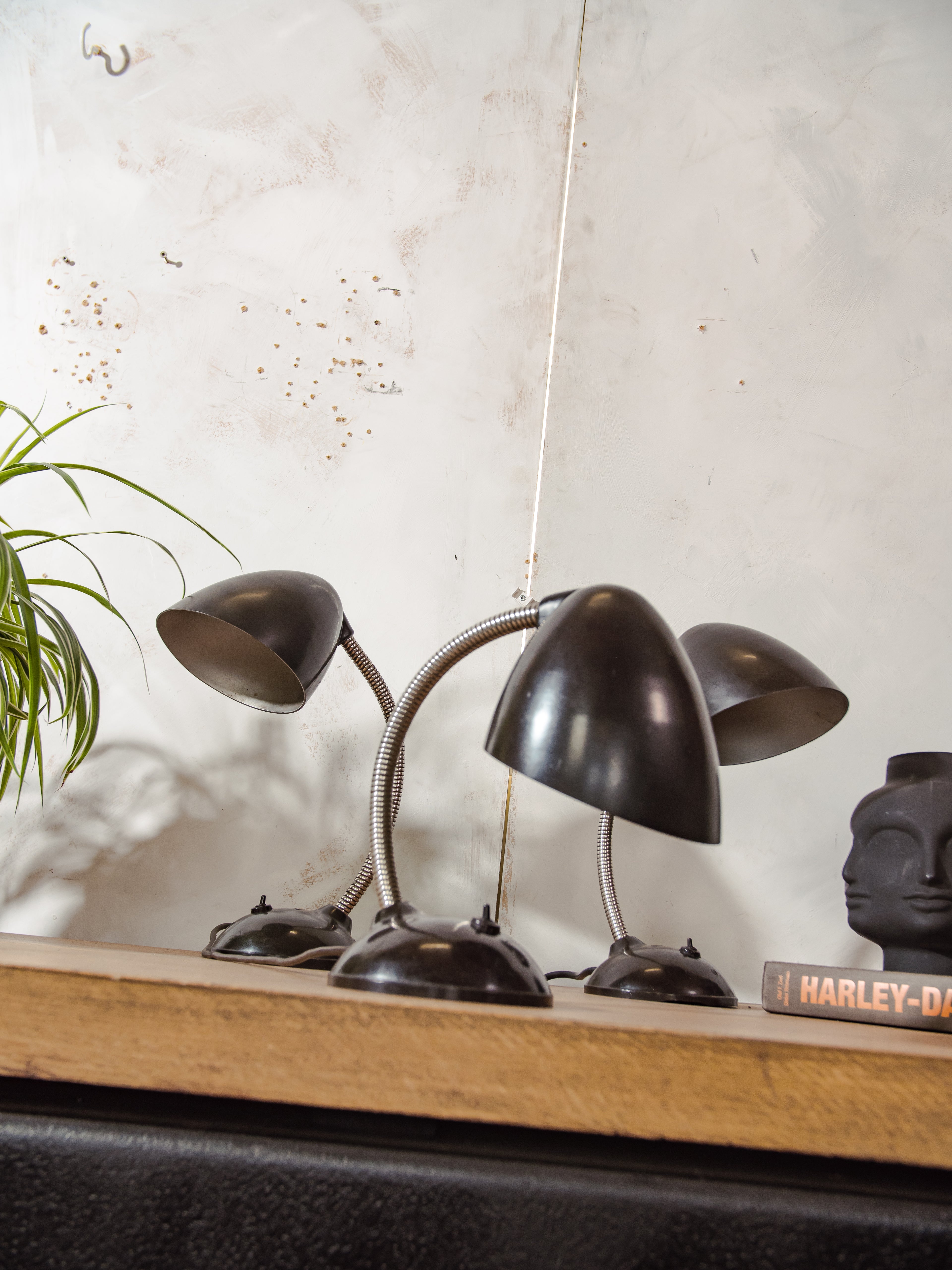 Vintage Eric Kirkman Cole Bakelite Lamp, Model 11105, 1950s Bauhaus Desk Light, Adjustable Gooseneck Table designer Lighting
