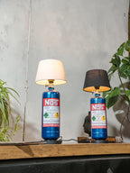 NOS Nitrous Oxide Bottle Metal Desk Lamp, Street Racing inspired Upcycled Car Tuning Light, Automotive Enthusiast Gift, Mancave decor