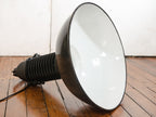 Black Enamel Factory Pendant Light by Philips, 1950s Industrial interior Workshop Ceiling lamp, Loft large hanging lamp