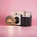 Camera Lamp, Small Bedside Kids Light, Kodak Instamatic 25 Vintage Film camera desk lamp, Unique handmade upcycled lamp, Gift Photographers