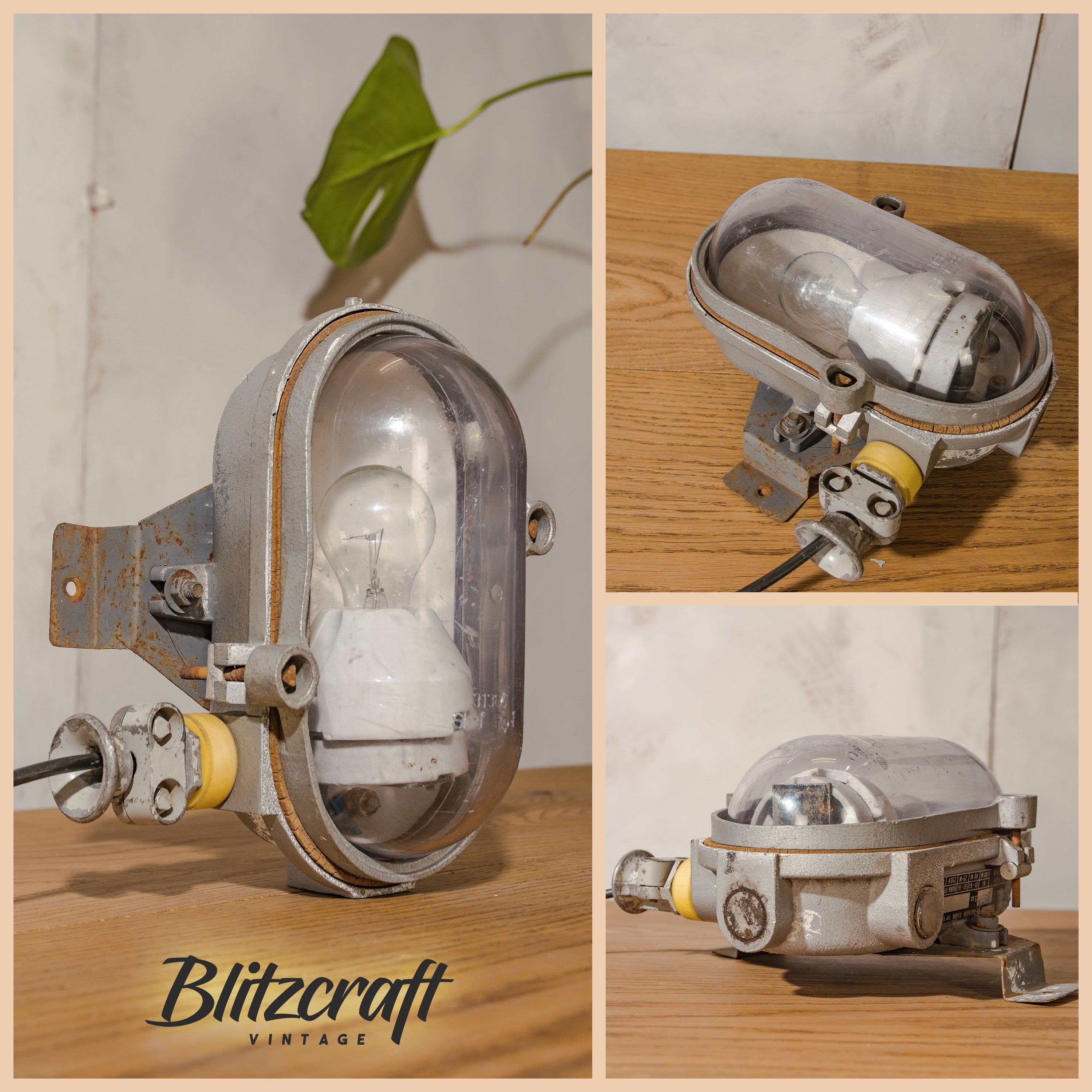 Factory Industrial Bunker Wall Lamp, Explosion Proof EOW, Patina Wall mounted lighting
