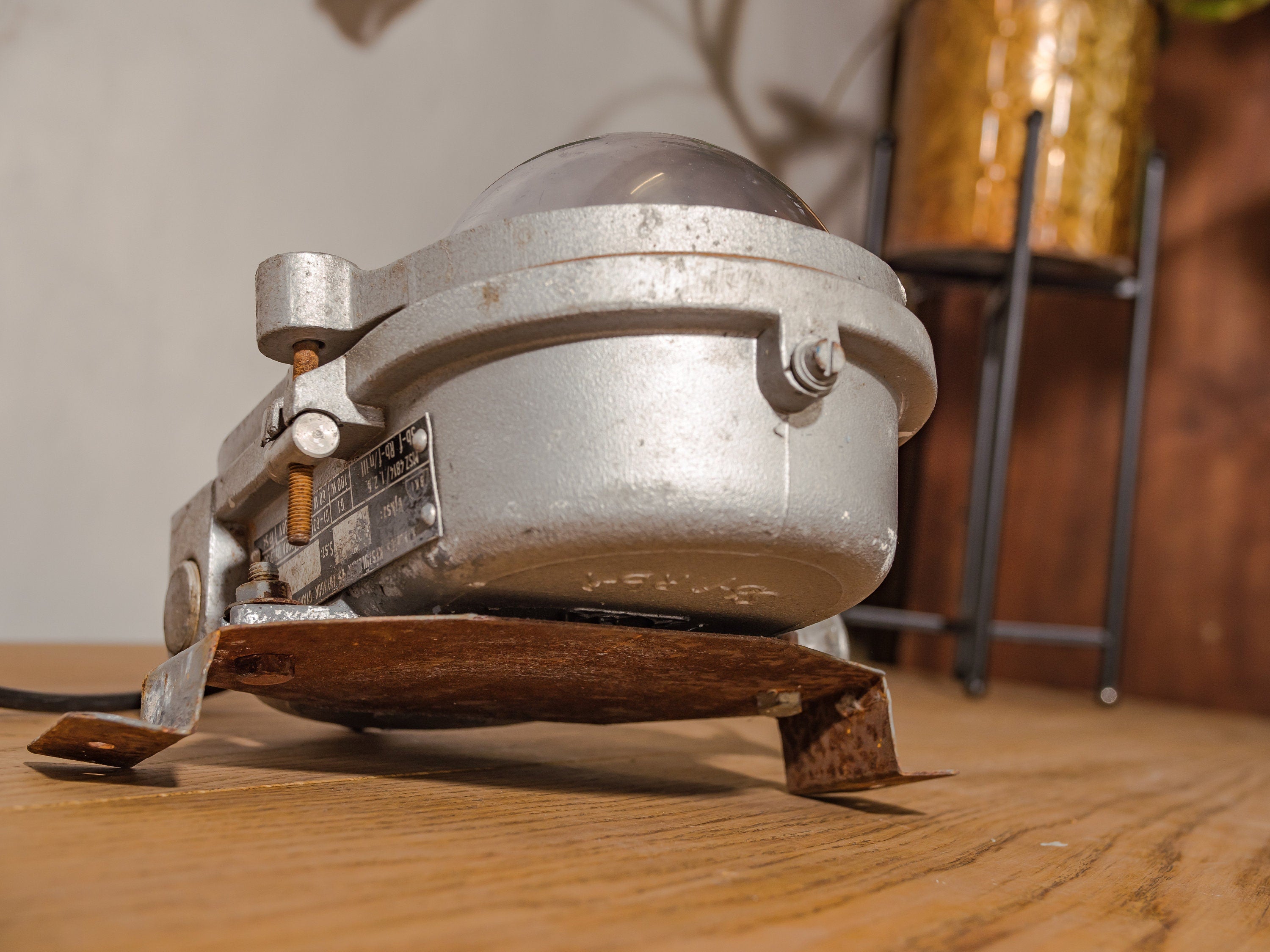Factory Industrial Bunker Wall Lamp, Explosion Proof EOW, Patina Wall mounted lighting