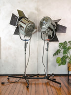Industrial Berkey Italia (Mole Richardson) N.O.S. Dutch Television Spotlight Floor lamp, Retro interior Floor lighting, Home Theatre decor