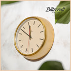 Gouden Mid-Century Gibson Baume &amp; Co LTD London Wandklok, Retro uurwerk, Cadeau housewarming Art Deco Interieurontwerp