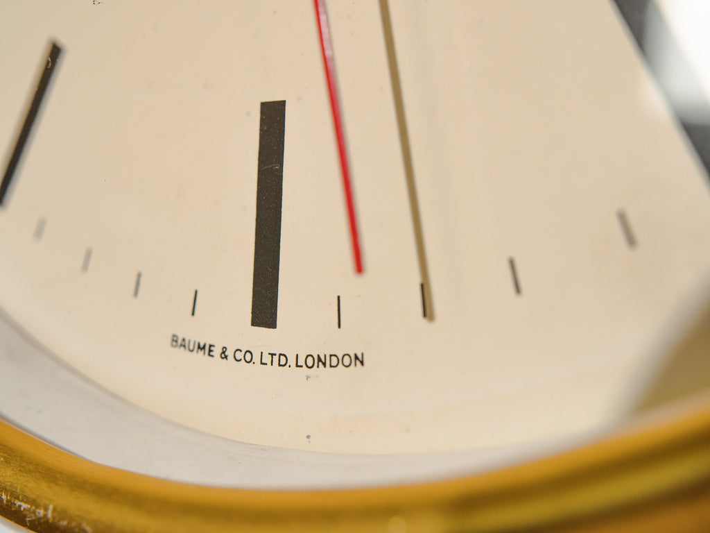 Gouden Mid-Century Gibson Baume &amp; Co LTD London Wandklok, Retro uurwerk, Cadeau housewarming Art Deco Interieurontwerp