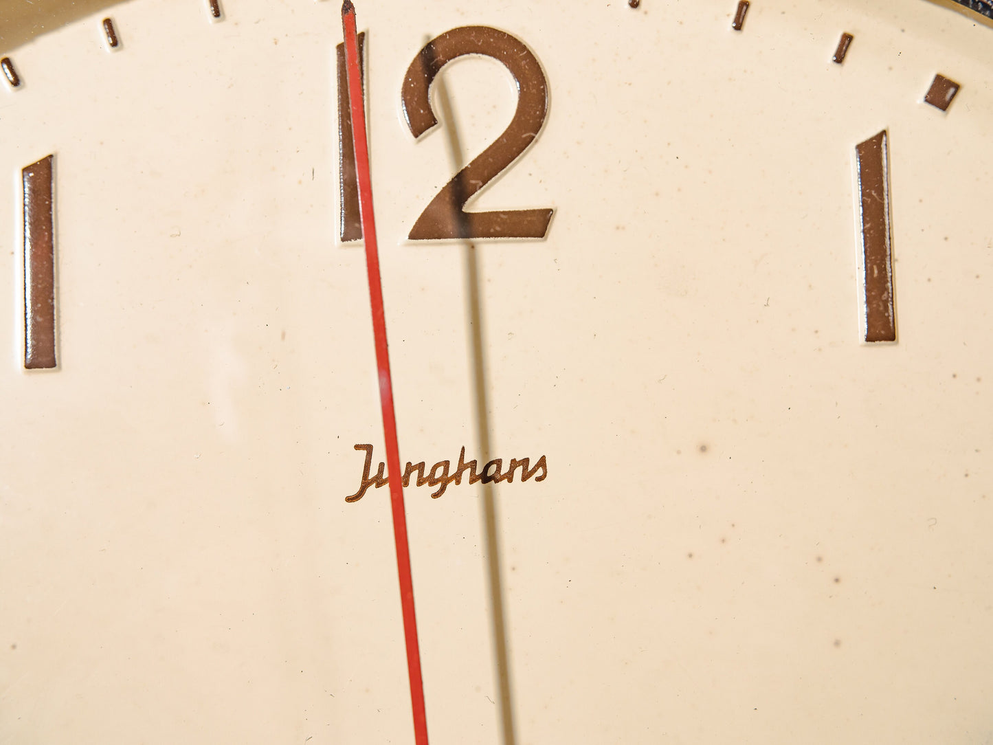 Junghans Germany 1960s Vintage industrial Wall Clock | Patina Dial face Fully working Timepiece on 220V