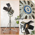 Berkey Italia (Mole Richardson) Nederlandse televisiespot op Vintage Light stand | Film Cinematographer verlichting | Grote industriële vloerlamp