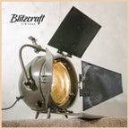 Extremely Rare Mole Richardson 612 Sputnik Theatre light Projector, 1950s Collectible Hollywood Film spotlight, Huge Mid-Century Stage light