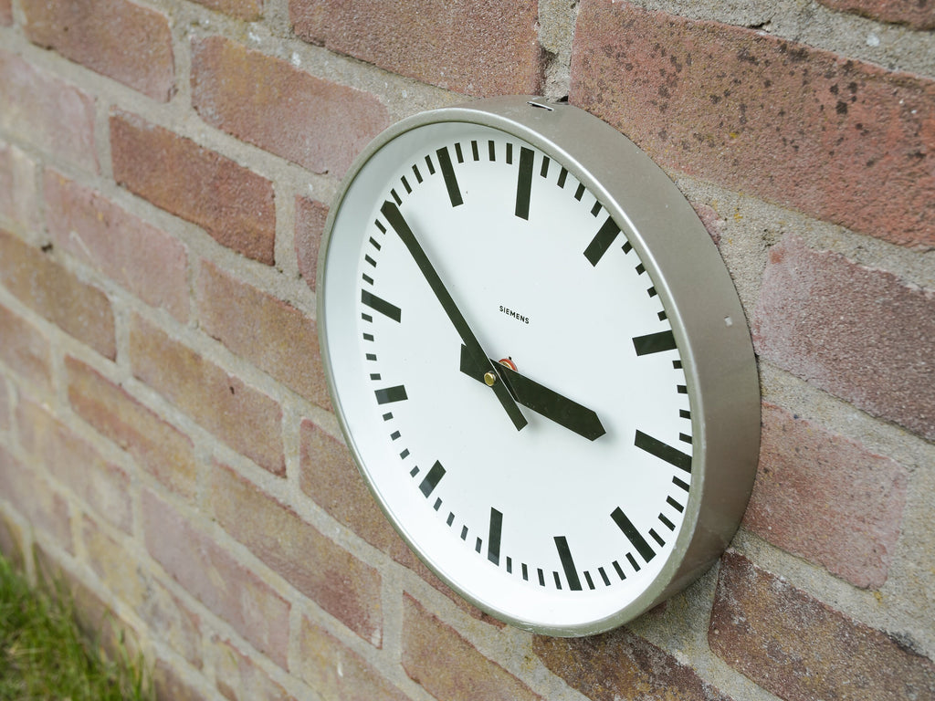 Keukenklok, Siemens Wandklok Werkplekklok Jaren 70, Kantoorklok, Secundair Uurwerk, uniek Housewarming cadeau interieur
