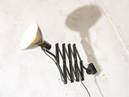 1960s Large Scissor Lamp by Hala Zeist, Model 110 Black Factory light, Wall Mount Harmonica Lights, Bauhaus Lampshade, Accordion Sconce