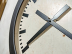 Large Station Clock Ø 50 CM, 1950s Industrial Factory Wall clock from Poland, Big Clock with Quartz Mechanism