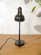 Antique Black SIS Table Lamp 1940s, Bauhaus Black Vintage Desk light, Art Deco lighting, Collectors item