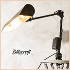 Hala Zeist banker’s clamp lamp with rectangular shade, 1930s, detail view 2