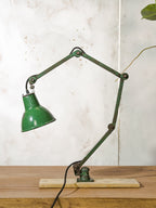 EDL four-arm machinist lamp in original green, 1950s, detail view 2