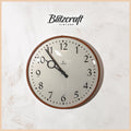 Castle Brown Wall Clock by Siemens 1970s, Classic Clockwork, Kitchen Decor, Converted to Quartz Mechanism on battery, Diameter 28CM